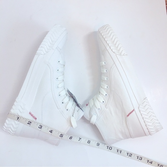 Skechers White Canvas Hi-Tread High Top Platform Causal Sneakers - Picture 7 of 14